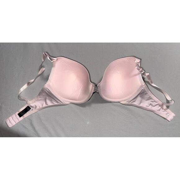 Smart & Sexy Pink and Black Lace Push-Up Bra 40D - Picture 2 of 9